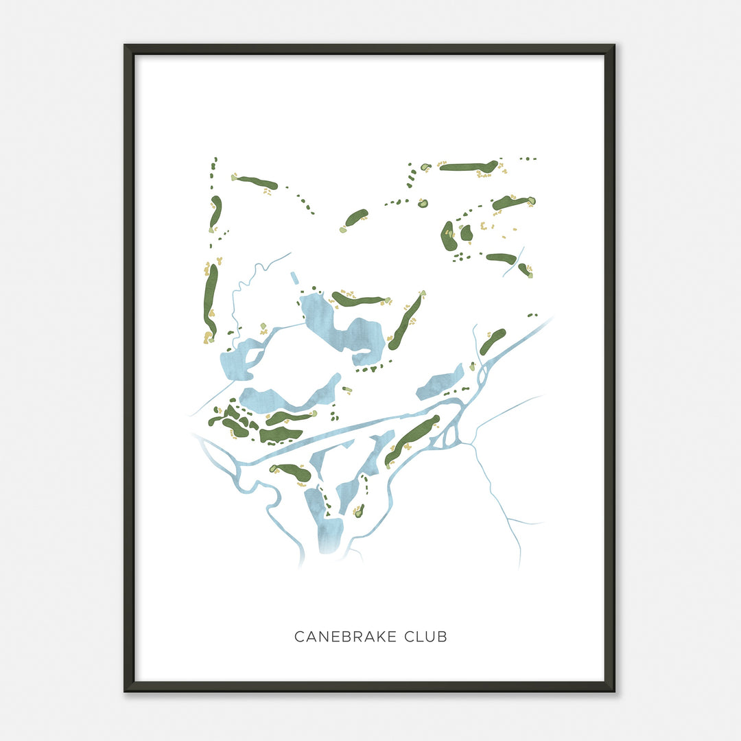 Print of Canebrake Club Modern Map