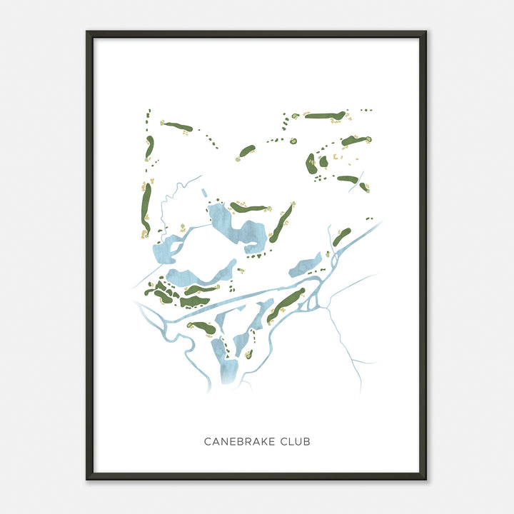 Print of Canebrake Club Modern Map