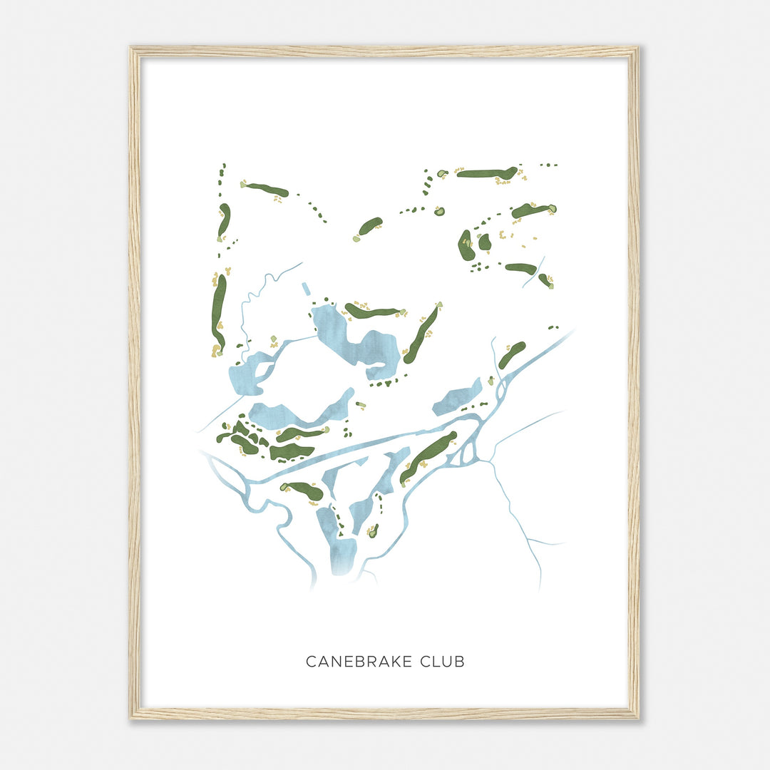 Print of Canebrake Club Modern Map