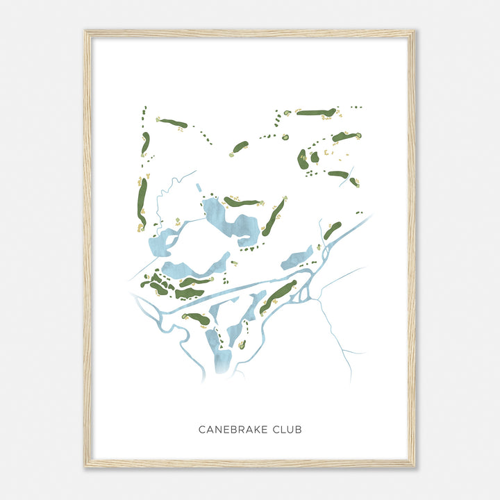 Print of Canebrake Club Modern Map