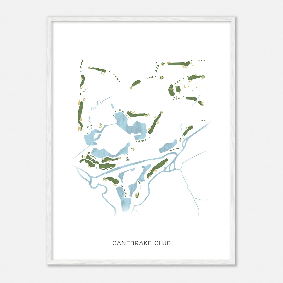 Print of Canebrake Club Modern Map