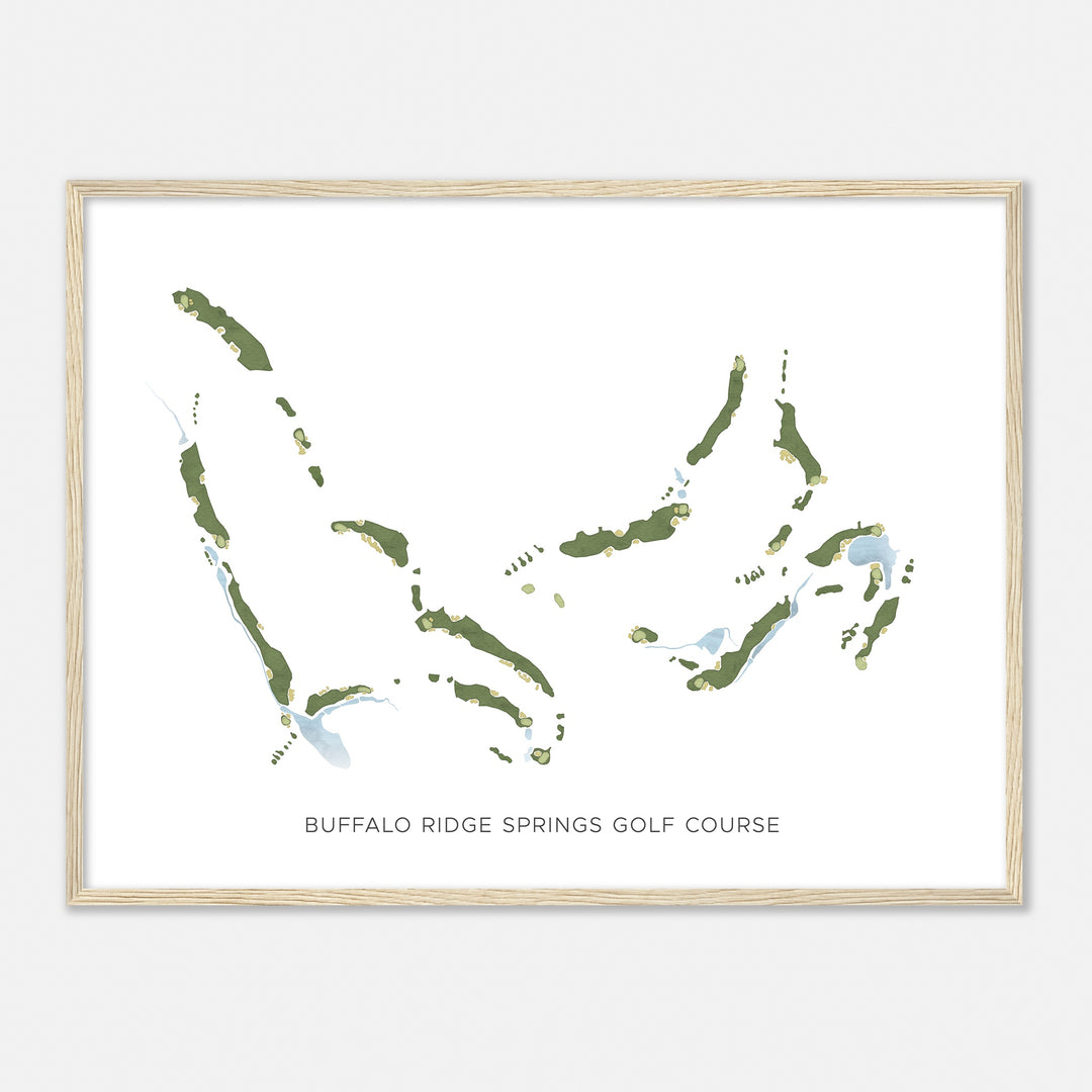 Print of Buffalo Ridge Springs Golf Course Modern Map