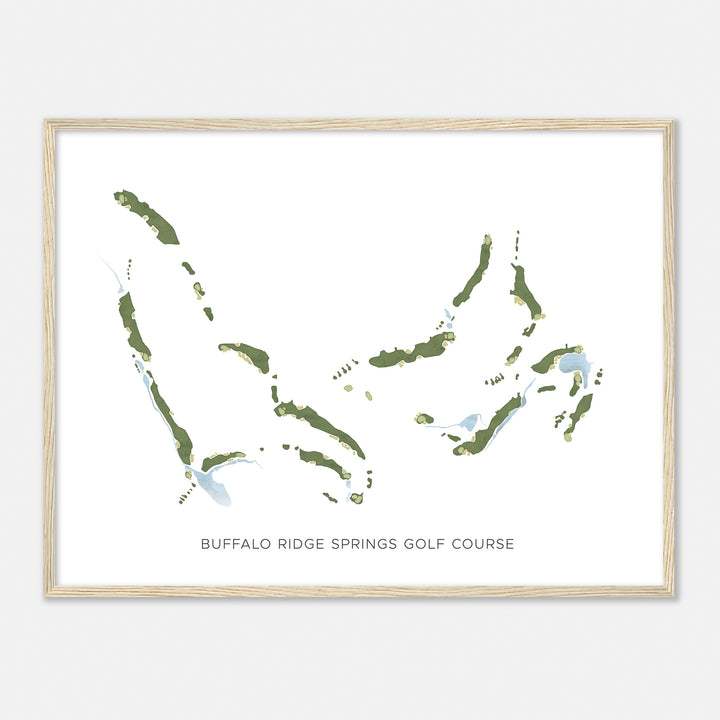 Print of Buffalo Ridge Springs Golf Course Modern Map