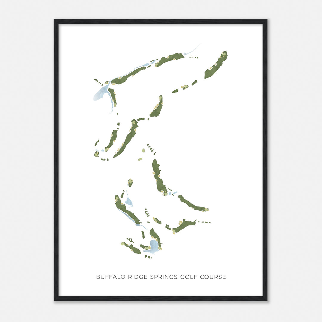 Print of Buffalo Ridge Springs Golf Course Modern Map