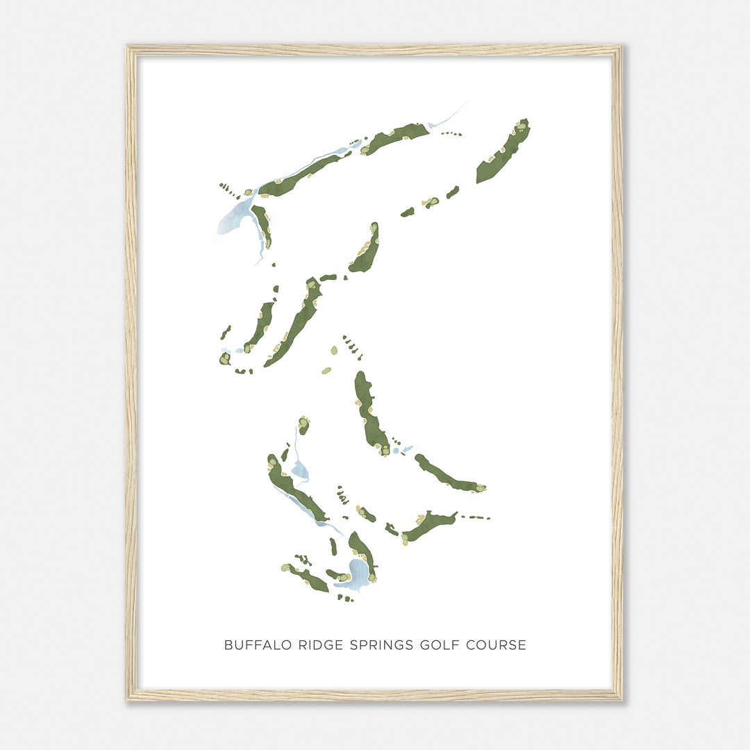 Print of Buffalo Ridge Springs Golf Course Modern Map