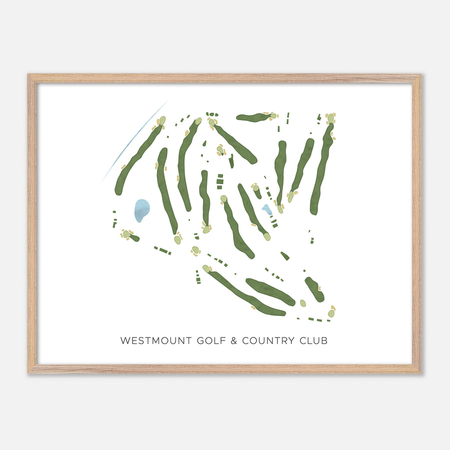 Print of Westmount Golf & Country Club Modern Map