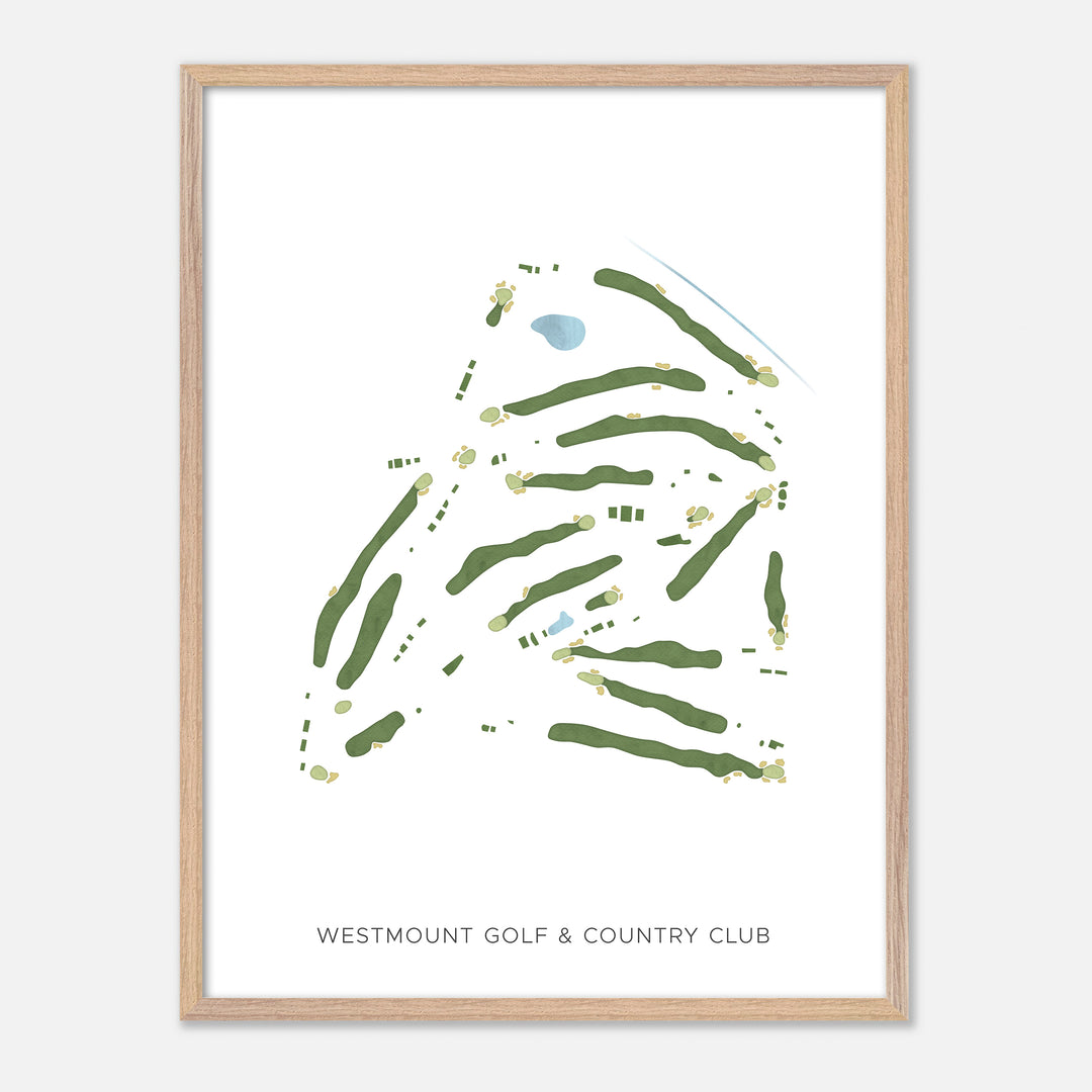 Print of Westmount Golf & Country Club Modern Map