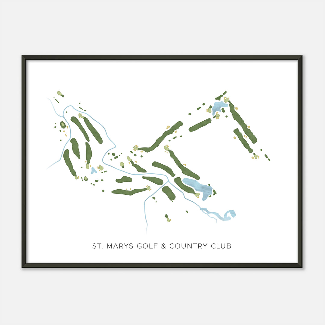 Print of St. Marys Golf & Country Club Modern Map