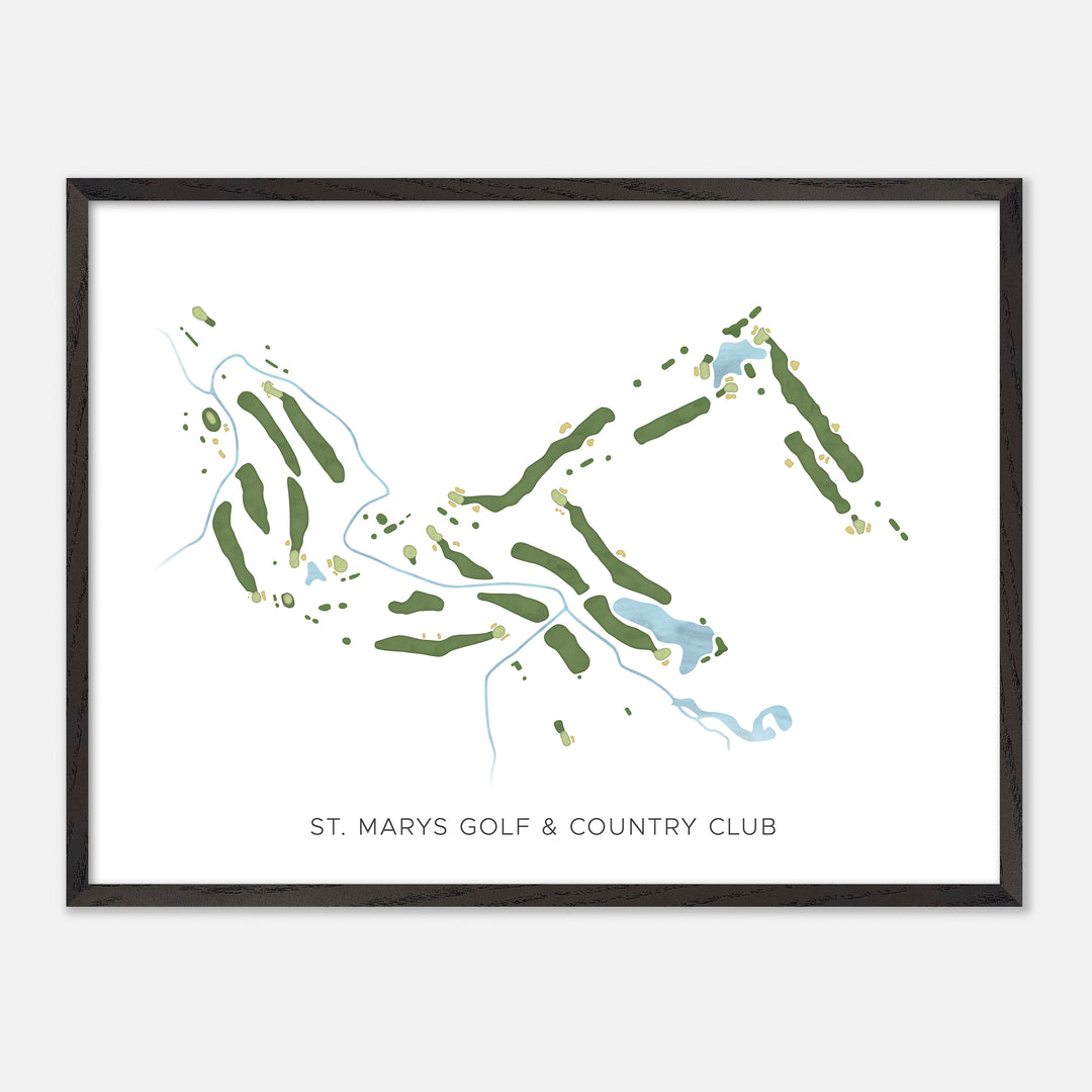 Print of St. Marys Golf & Country Club Modern Map