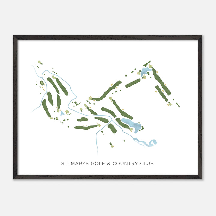 Print of St. Marys Golf & Country Club Modern Map