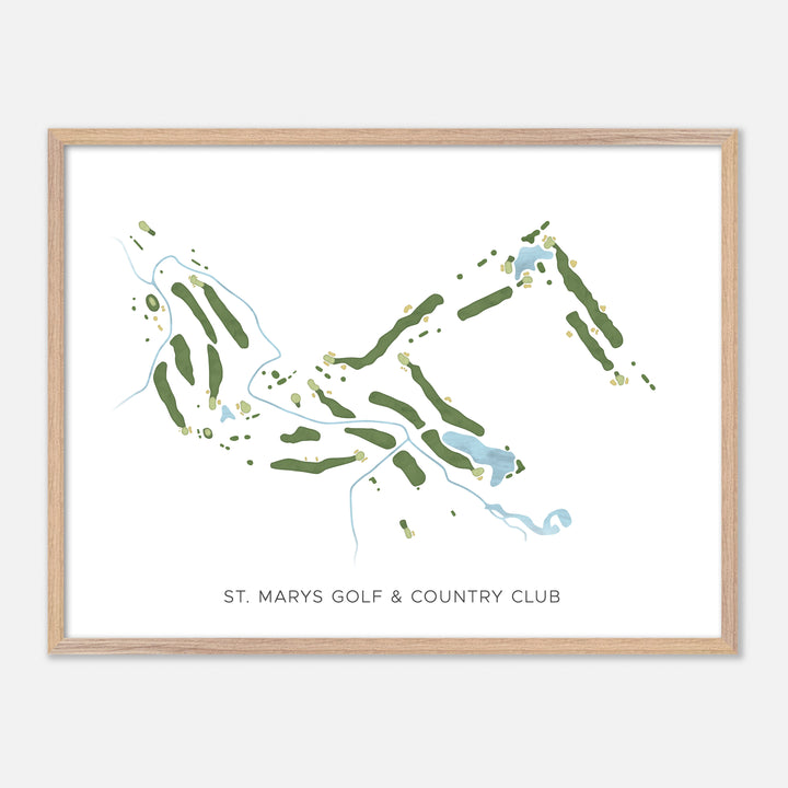 Print of St. Marys Golf & Country Club Modern Map