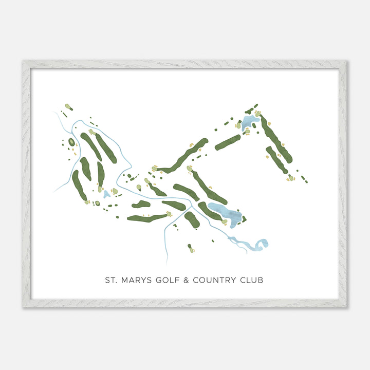 Print of St. Marys Golf & Country Club Modern Map