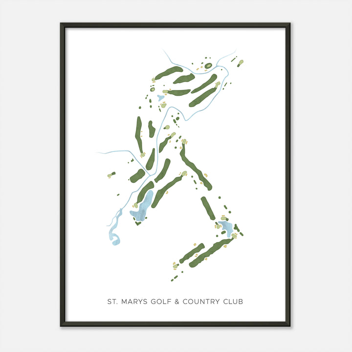 Print of St. Marys Golf & Country Club Modern Map