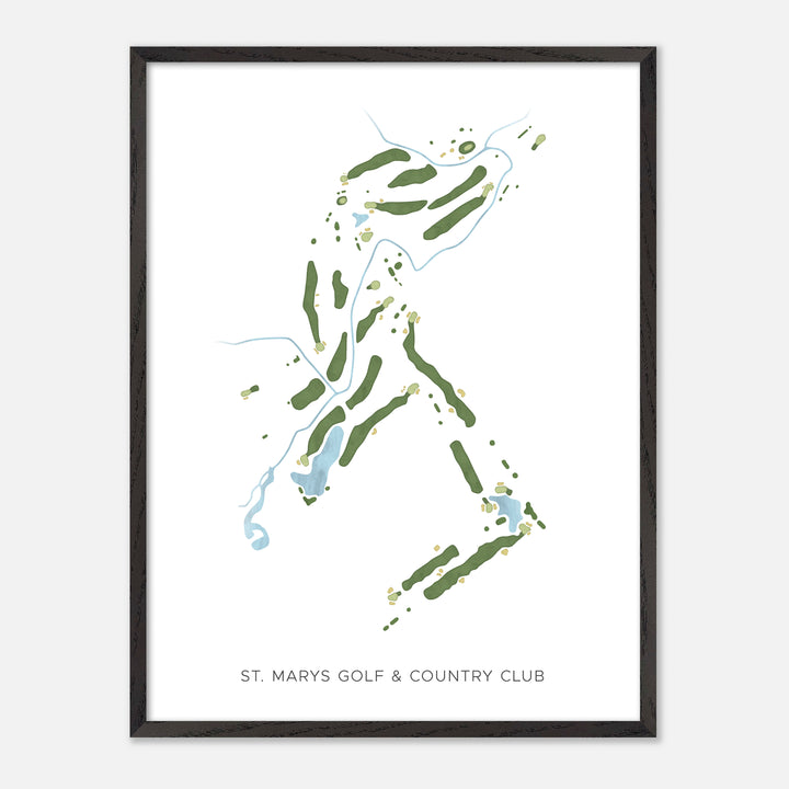 Print of St. Marys Golf & Country Club Modern Map