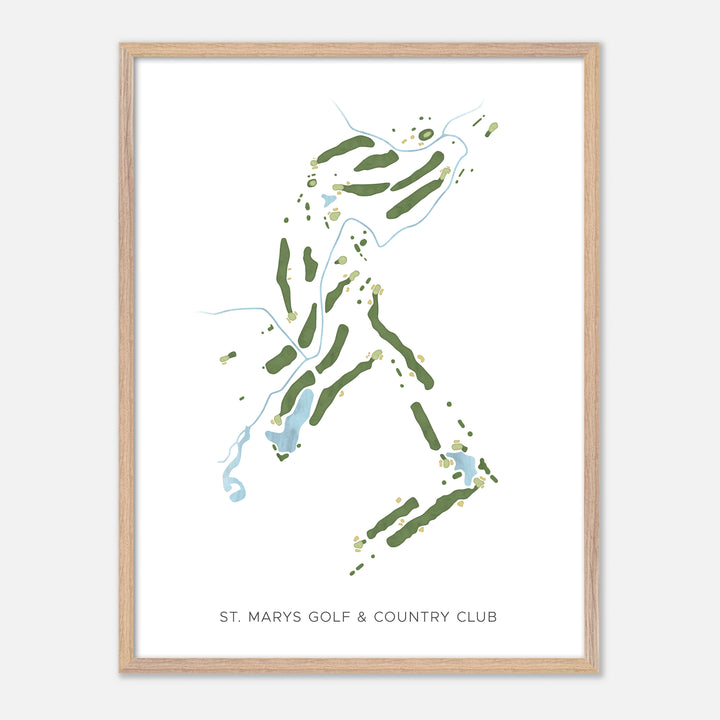 Print of St. Marys Golf & Country Club Modern Map