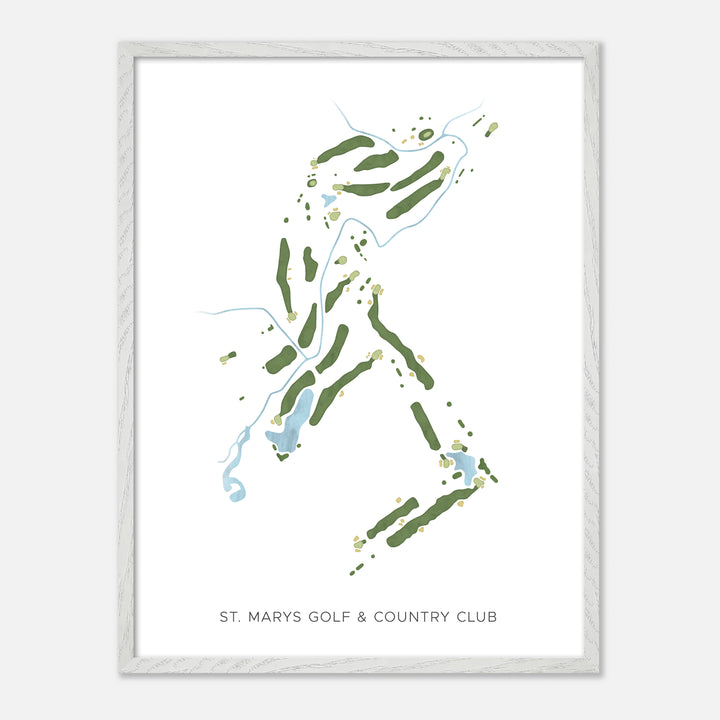 Print of St. Marys Golf & Country Club Modern Map