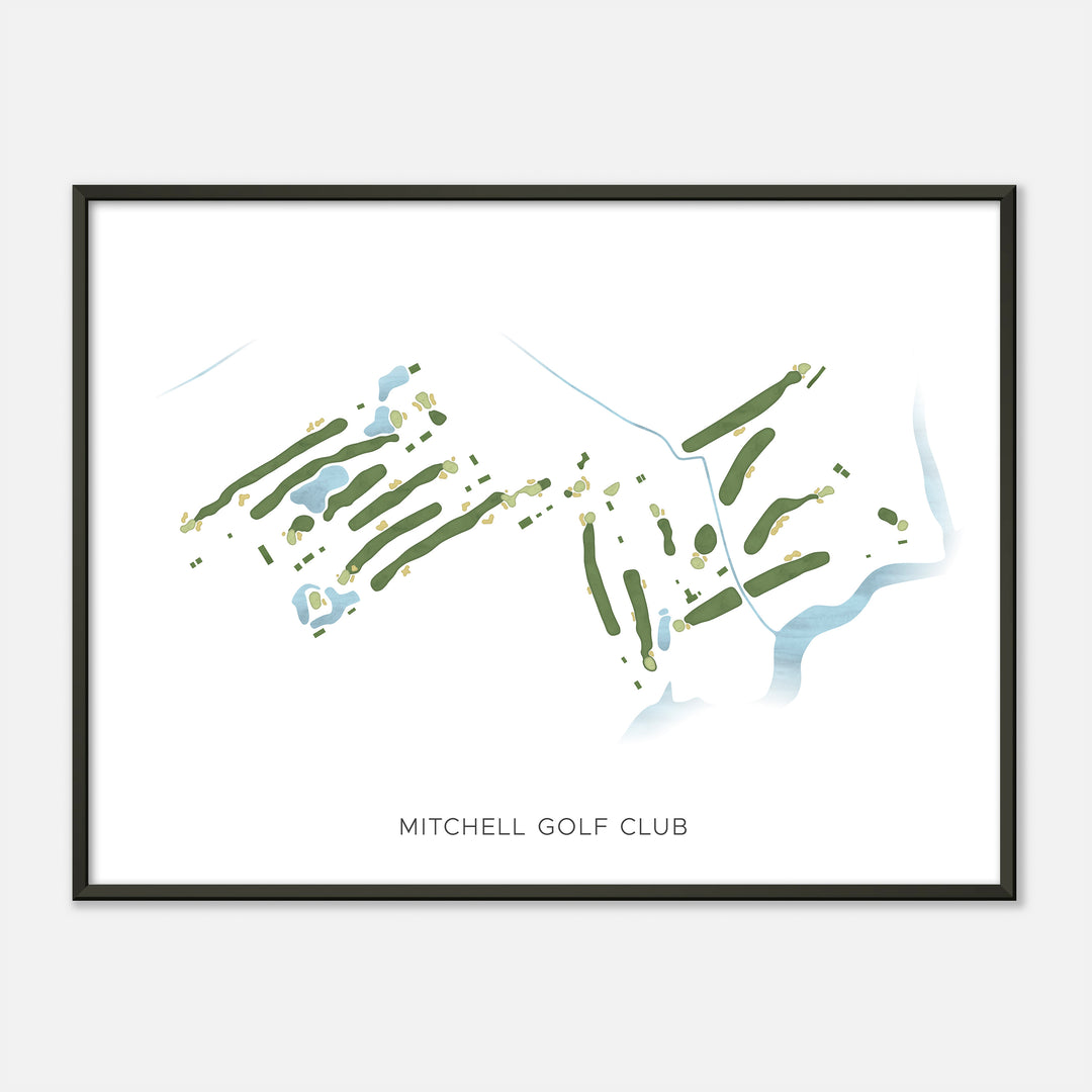 Print of Mitchell Golf Club Modern Map