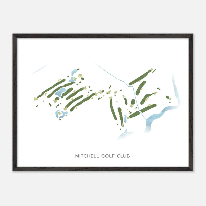 Print of Mitchell Golf Club Modern Map