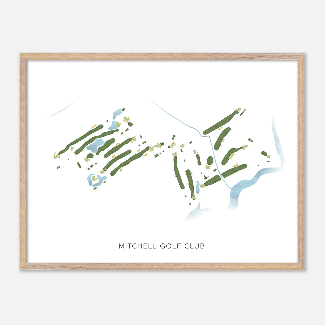 Print of Mitchell Golf Club Modern Map