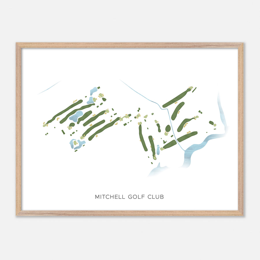 Print of Mitchell Golf Club Modern Map