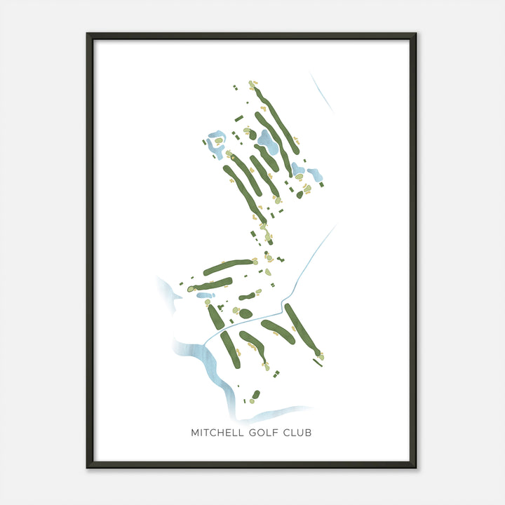 Print of Mitchell Golf Club Modern Map