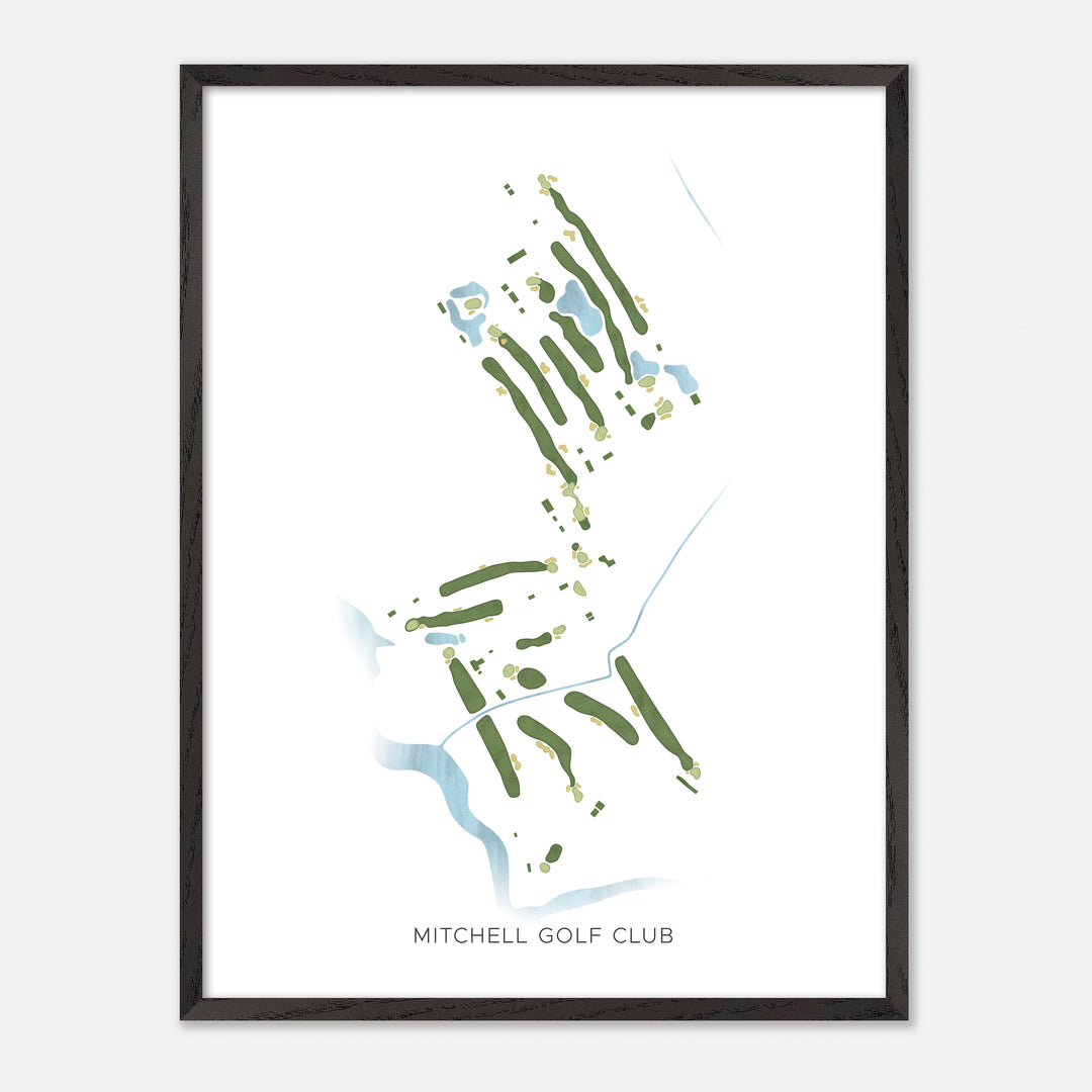 Print of Mitchell Golf Club Modern Map