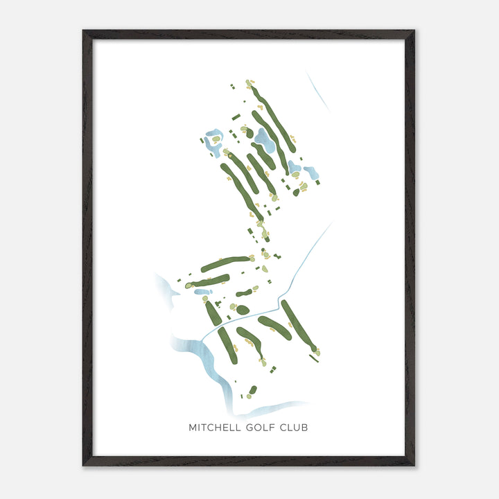 Print of Mitchell Golf Club Modern Map