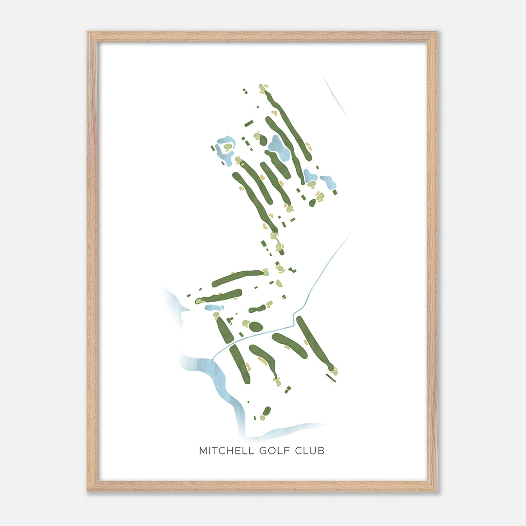 Print of Mitchell Golf Club Modern Map