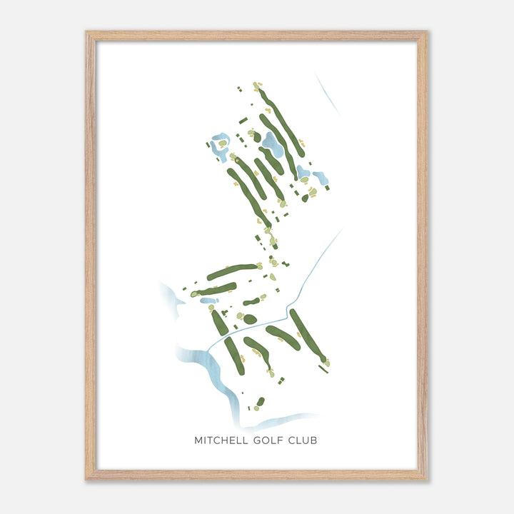 Print of Mitchell Golf Club Modern Map