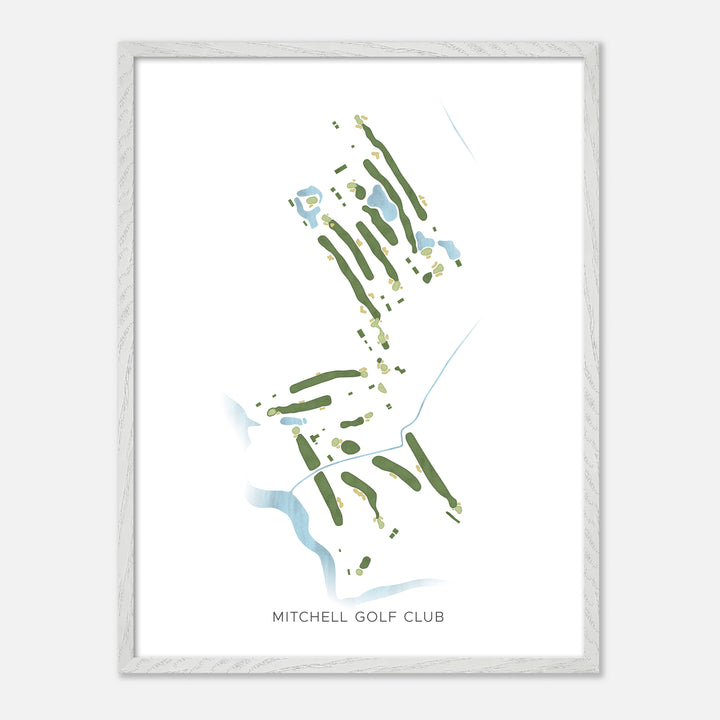 Print of Mitchell Golf Club Modern Map