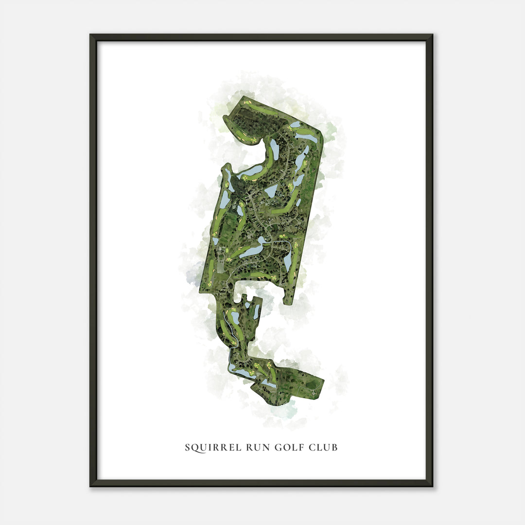 Print of Squirrel Run Golf Club Classic Map