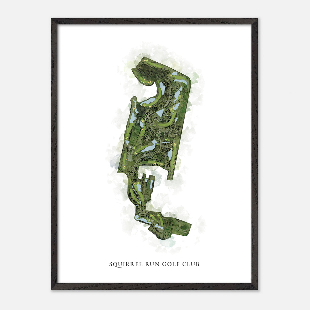 Print of Squirrel Run Golf Club Classic Map