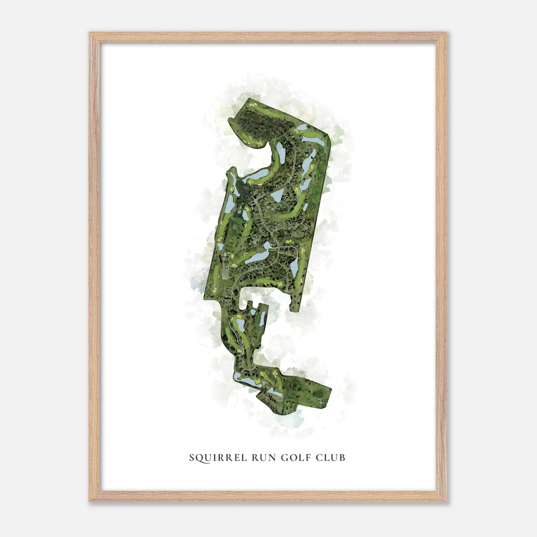 Print of Squirrel Run Golf Club Classic Map