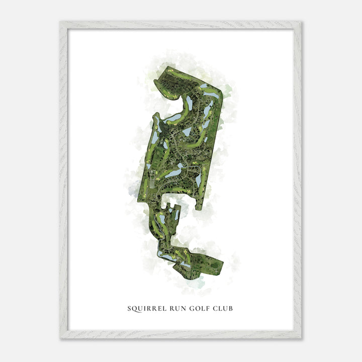 Print of Squirrel Run Golf Club Classic Map
