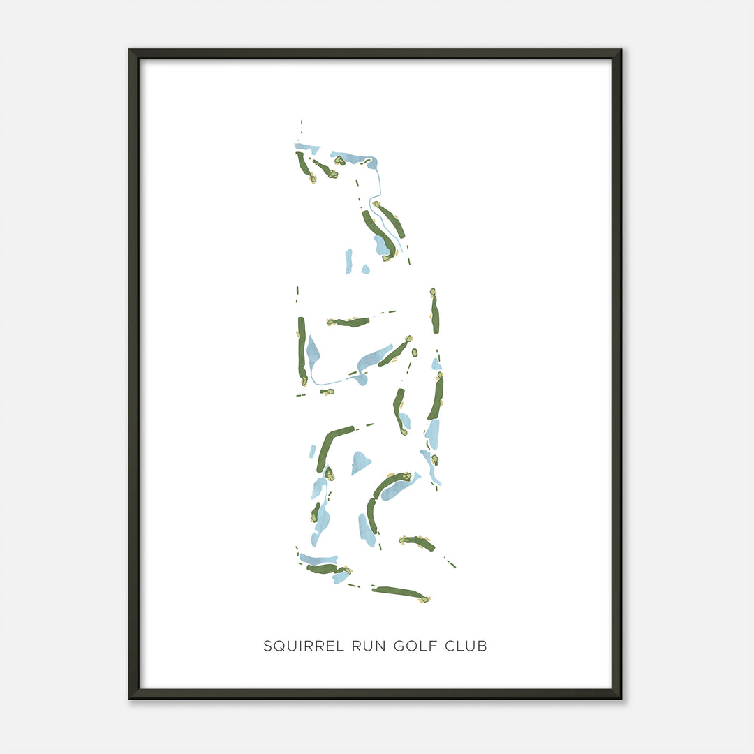 Print of Squirrel Run Golf Club Modern Map