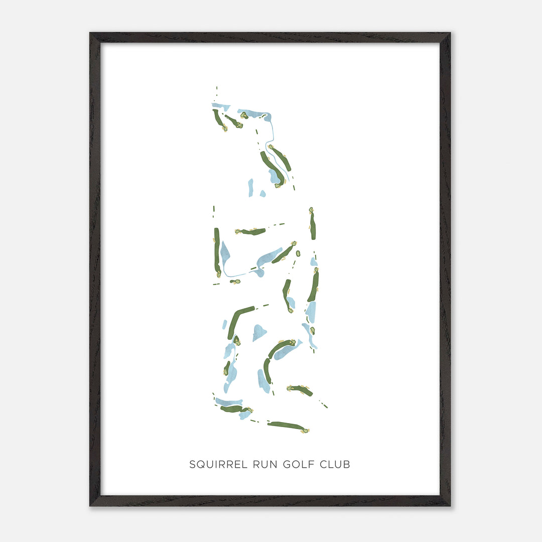 Print of Squirrel Run Golf Club Modern Map