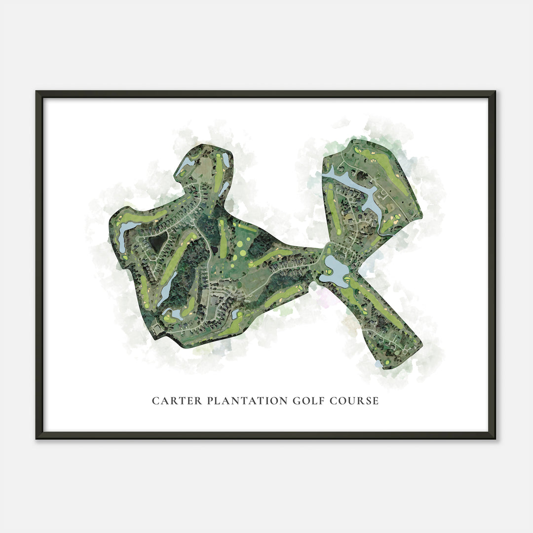 Print of Carter Plantation Golf Course Classic Map