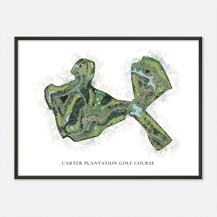 Print of Carter Plantation Golf Course Classic Map