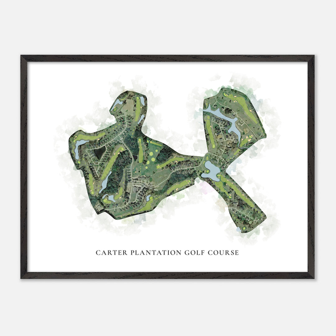 Print of Carter Plantation Golf Course Classic Map