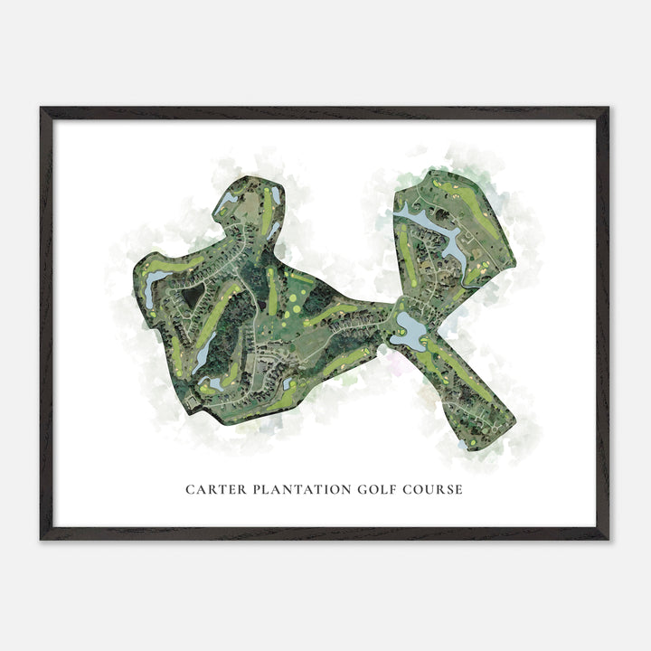 Print of Carter Plantation Golf Course Classic Map