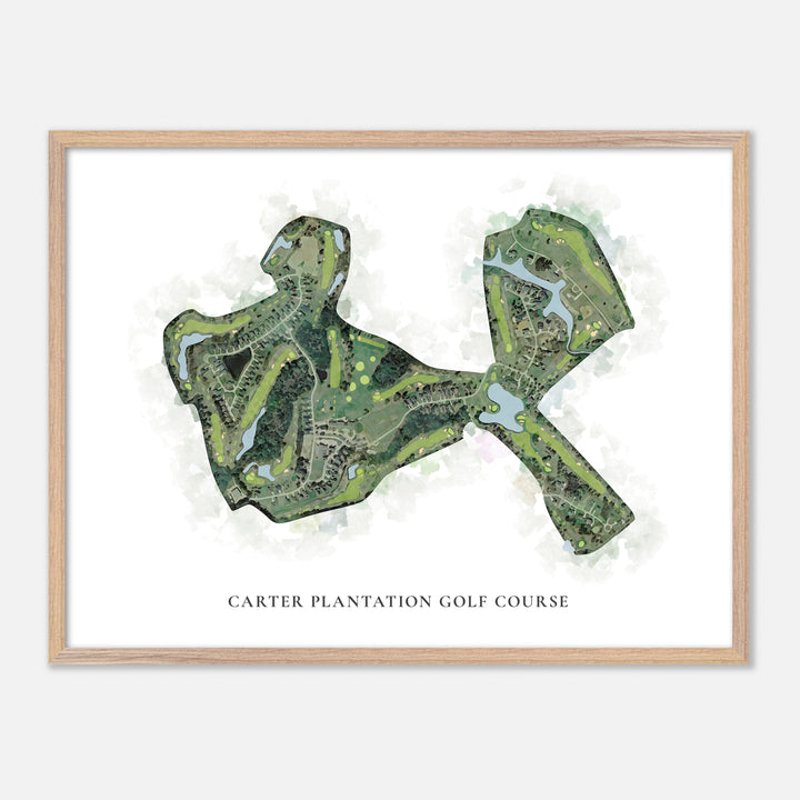 Print of Carter Plantation Golf Course Classic Map