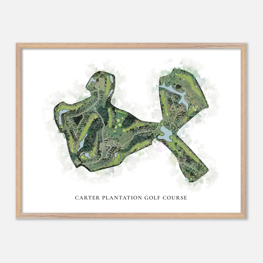 Print of Carter Plantation Golf Course Classic Map