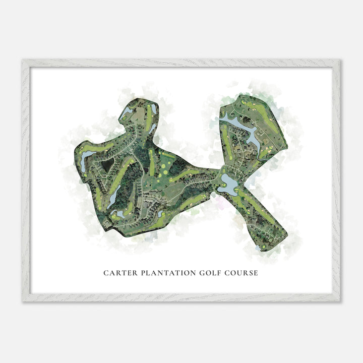 Print of Carter Plantation Golf Course Classic Map