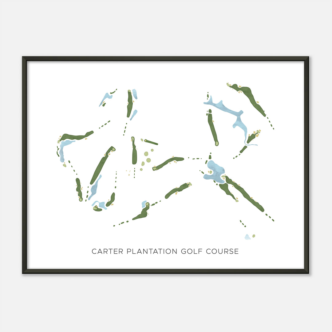 Print of Carter Plantation Golf Course Modern Map