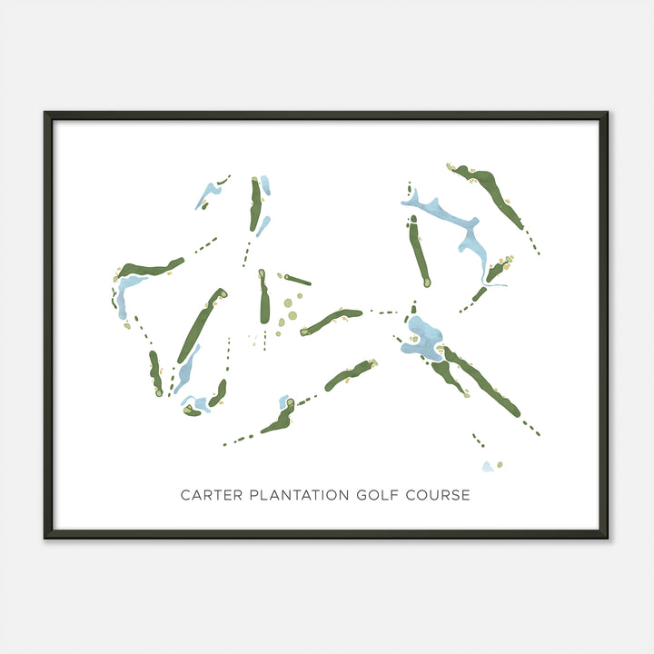 Print of Carter Plantation Golf Course Modern Map