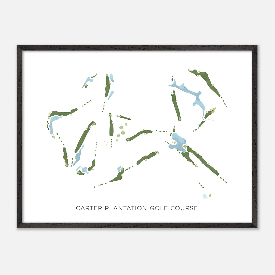 Print of Carter Plantation Golf Course Modern Map