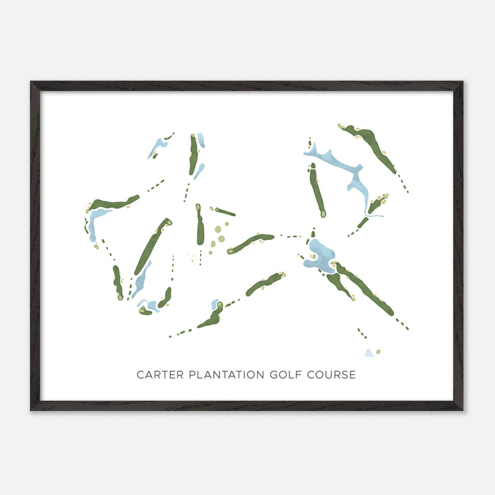 Print of Carter Plantation Golf Course Modern Map