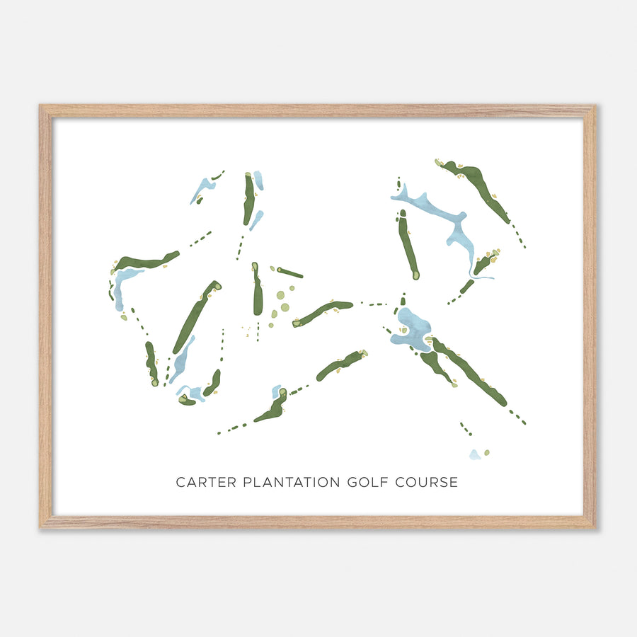 Print of Carter Plantation Golf Course Modern Map