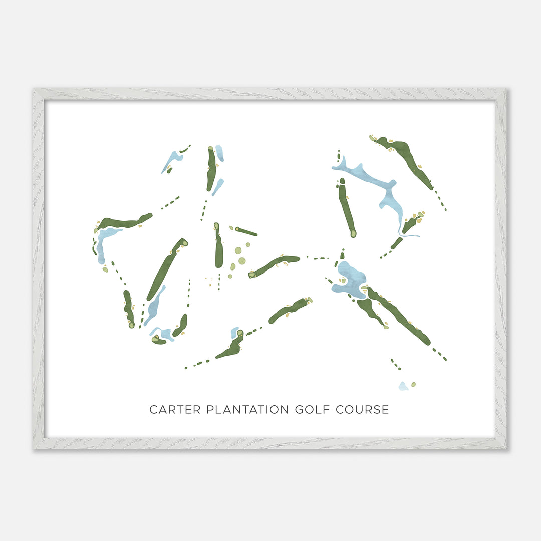 Print of Carter Plantation Golf Course Modern Map