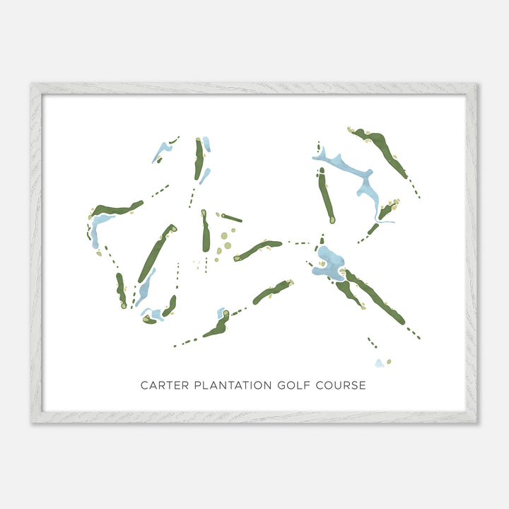 Print of Carter Plantation Golf Course Modern Map